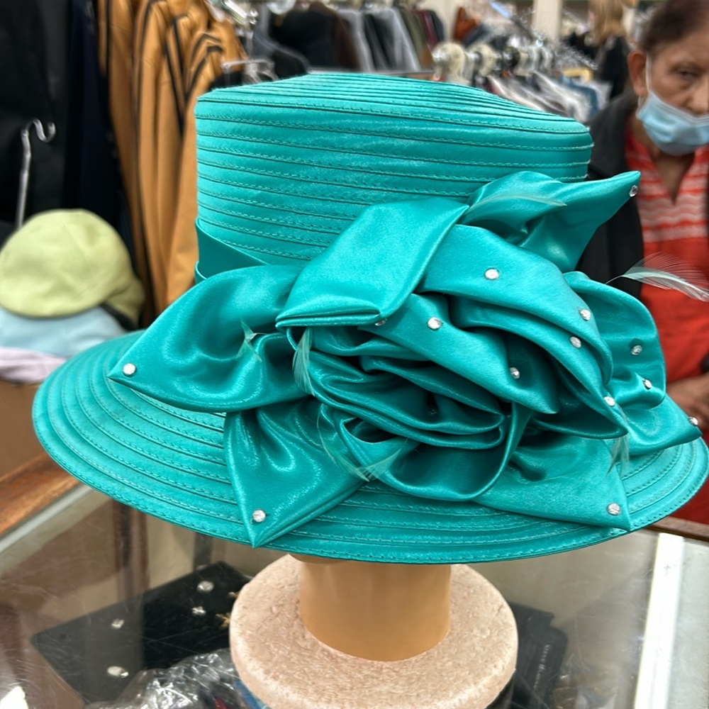 Beautiful hat for any occasion. Use summer n winter dressy hat.100% polyester